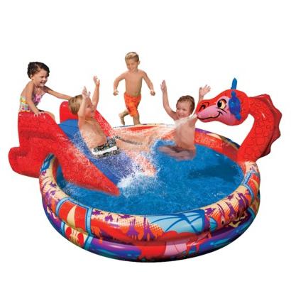 Välj en uppblåsbara pool med en glid för barn