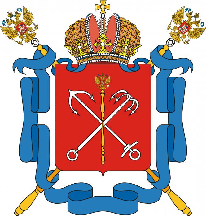 Vapensköld och Flag of St. Petersburg